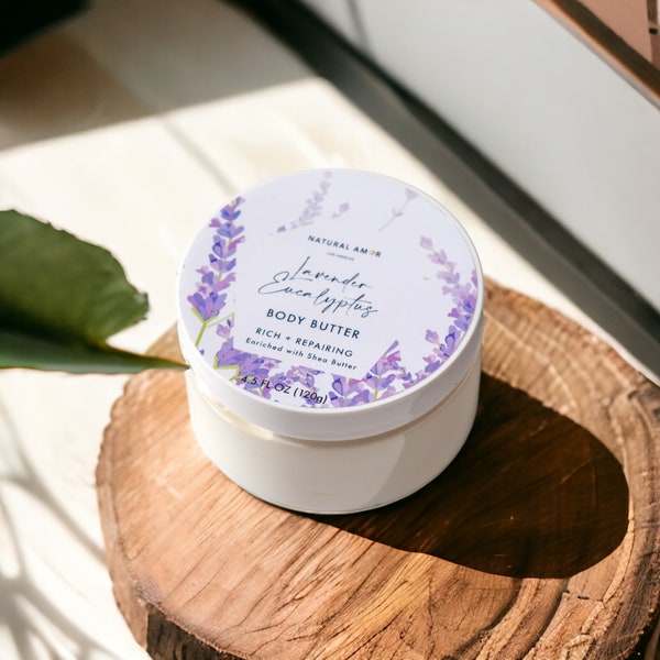 Lavender Eucalyptus Body Butter| Vegan Body Butter| Organic Shea Butter| Mother's Day Gift| New Mom Gift