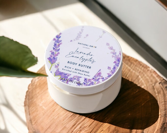 Lavender Eucalyptus Body Butter| Vegan Body Butter| Organic Shea Butter| Mother's Day Gift| New Mom Gift