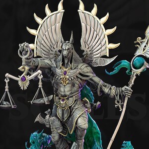 Anubis Egyptian God - DnD Miniature l 3D Printed Model l Egyptian Undead Model l  Dungeons and Dragons Perfect Wargamer Gift