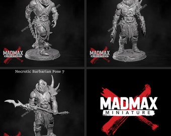 Necrotic barbarians marauders SET 2 - Parasite Collectibles l DnD Miniatures  l 3D Printed Model l Beast Pathfinder l Tabletop RPG l