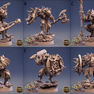 Gnolle - Die Gnolls des Blutwaldes *POSE & SIZE OPTION* - Dayanbruch Miniaturen - DnD - 9 Alter - Rpg - Pathfinder Perfektes Geschenk für Wargamer