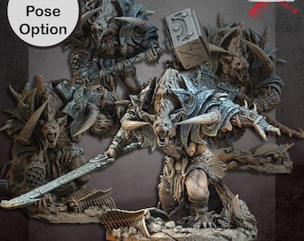 Gnoll Brutes - DnD Miniature l 3D Printed Model l Gnoll Ratman l  Dungeons and Dragons Perfect Wargamer Gift