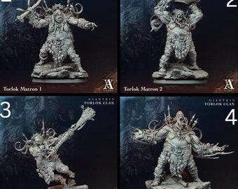 Torlok Matron - Giantkin - Torlok Clan - Archvillain Games l DnD Miniatures  l 3D Printed Model l Beast Pathfinder l