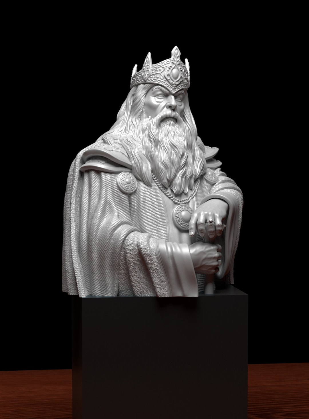 the-king-bust-l-3d-printed-model-l-beast-pathfinder-l-tabletop-etsy