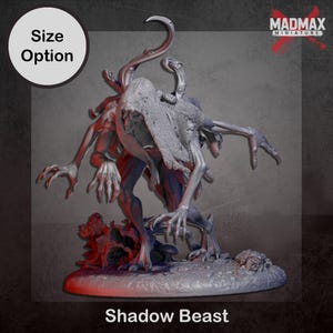 Shadow Beast Creepy Monster - DnD Miniature l 3D Printed Model l Monster l Pathfinder l  Dungeons and Dragons | Dark Ritual