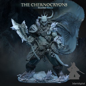 Warrior Chernocryon - DnD Miniature l 3D Printed Model l Frost Giant l  Dungeons and Dragons l Gargant Perfect Wargamer Gift
