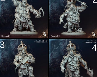 Brontal - Giantkin - Torlok Clan - Archvillain Games l DnD Miniatures  l 3D Printed Model l Beast Pathfinder l