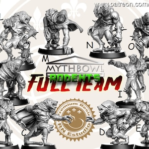 Rodents  - Fantasy Football Team  - RN Estudio  Mythbowl - Fantasy Football Perfect Wargamer Gift