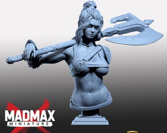 Thora Bust SFW & NSFW - ToyDoy l DnD Miniatures  l 3D Printed Model l Beast Pathfinder l Tabletop RPG l