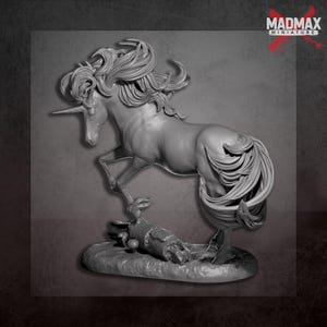 Unicorn Miniature -  Mythical Creature - Premium Quality 3D Printed  | D&D | 28mm, 32mm, 54mm, 75mm, 100mm Scale | Pathfinder Mini