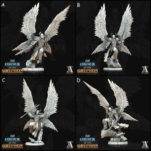 Justiciar Angels, Männchen - DnD Miniatur l 3D Gedrucktes Modell l Göttliche Kreatur l Dungeons and Dragons Perfekte Wargamer Geschenk