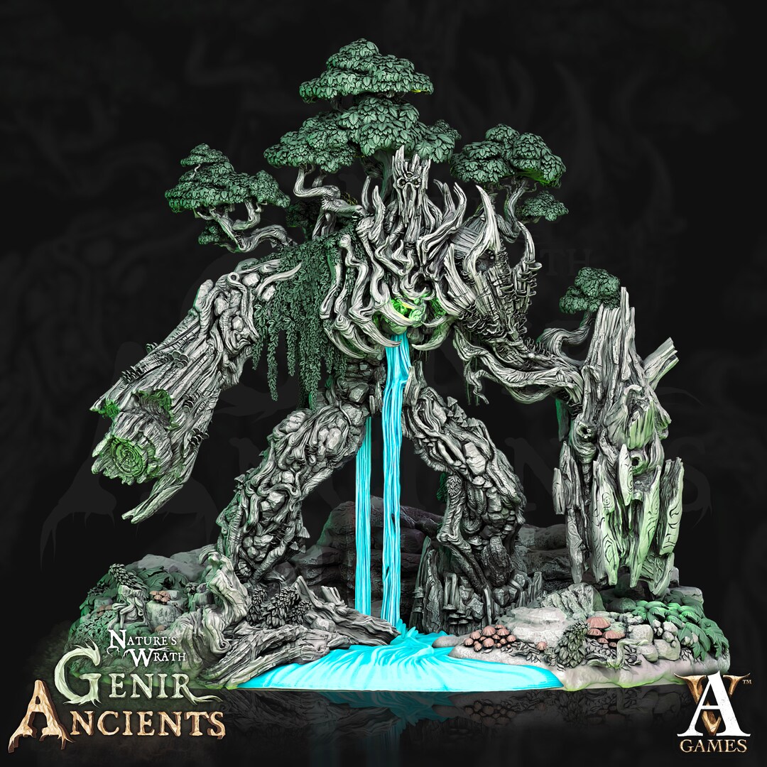 Treant Lord - Dnd Miniature L 3D Printed Model L Forestfolk L Dungeons ...