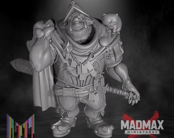 Orc Warrior B -  Durgin Paint Forge l DnD Miniatures l 3D Printed Model l Beast Pathfinder l