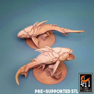 Dunkleosaurus *POSE & SIZE OPTION* | Lord of the Print | Tabletop rpg Miniature dnd pathfinder