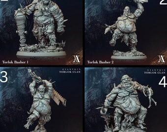 Torlok Basher - Giantkin - Torlok Clan - Archvillain Games l DnD Miniatures  l 3D Printed Model l Beast Pathfinder l