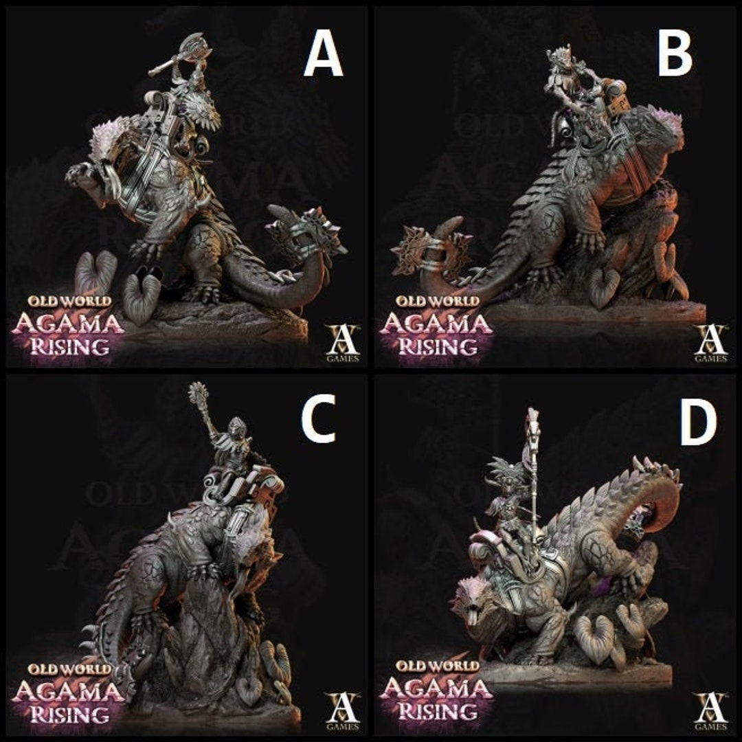 Mato Riders - Dnd Miniature L 3D Printed Model L Lizardman L Dungeons ...