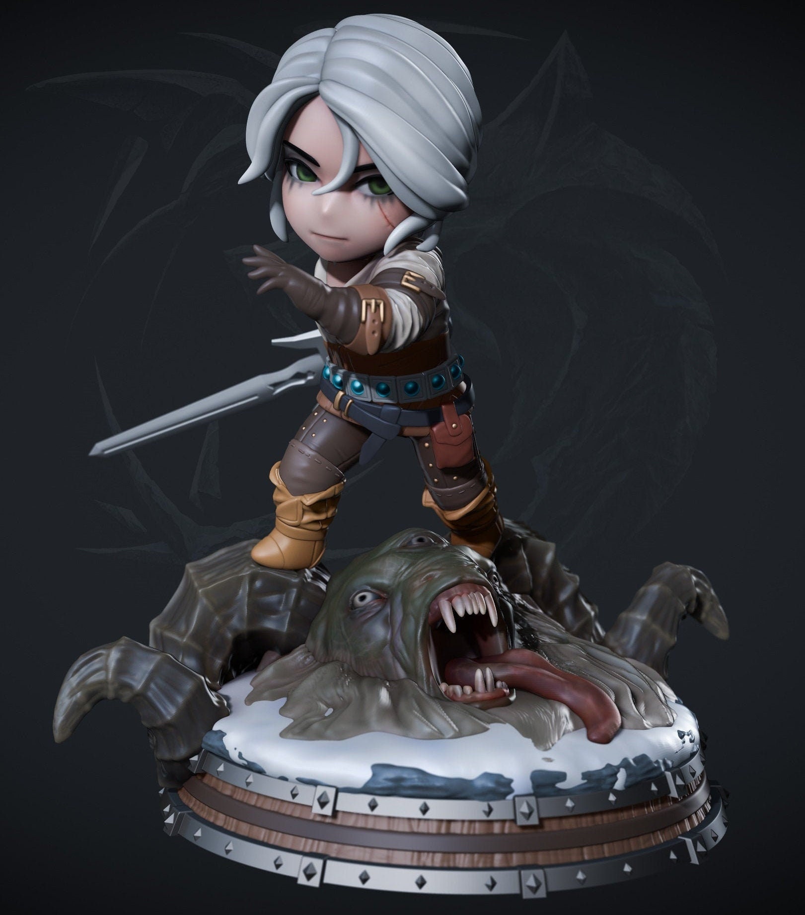 Witch Hunter Set Chibi Fan Art 85 Mm DIORAMA CHIBBI - Etsy Norway