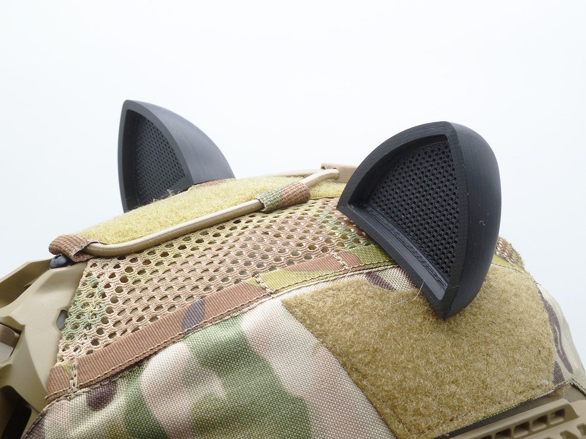 3D Printed Tactical Neko Cat Ears Etsy