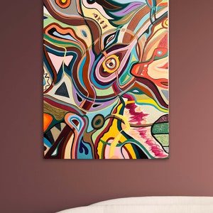 THE SOURCE - Abstract Painting - Feminine Energy . Abstract - Art - - Etsy