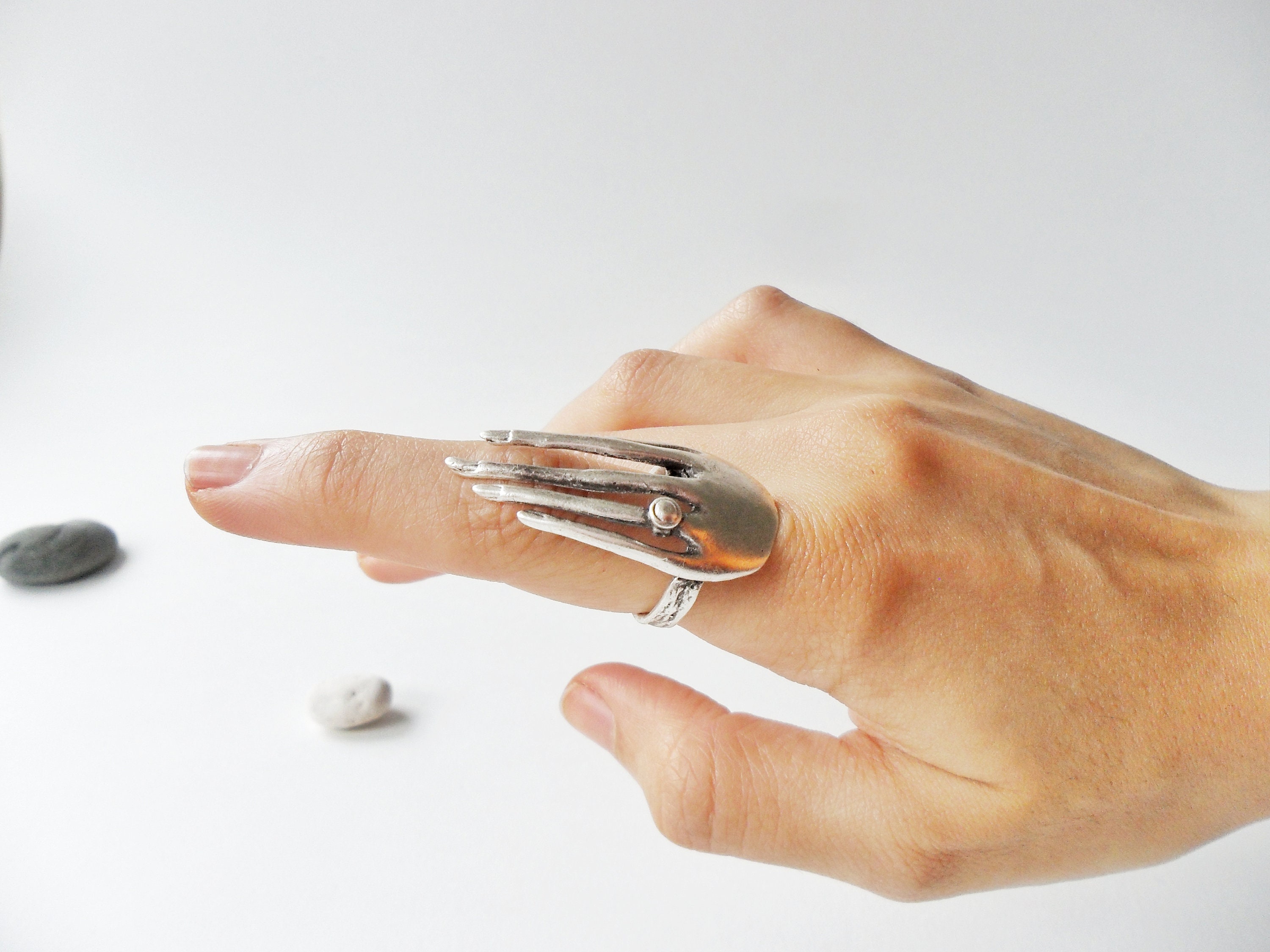 Hand Shaped Ring Etsy Canada