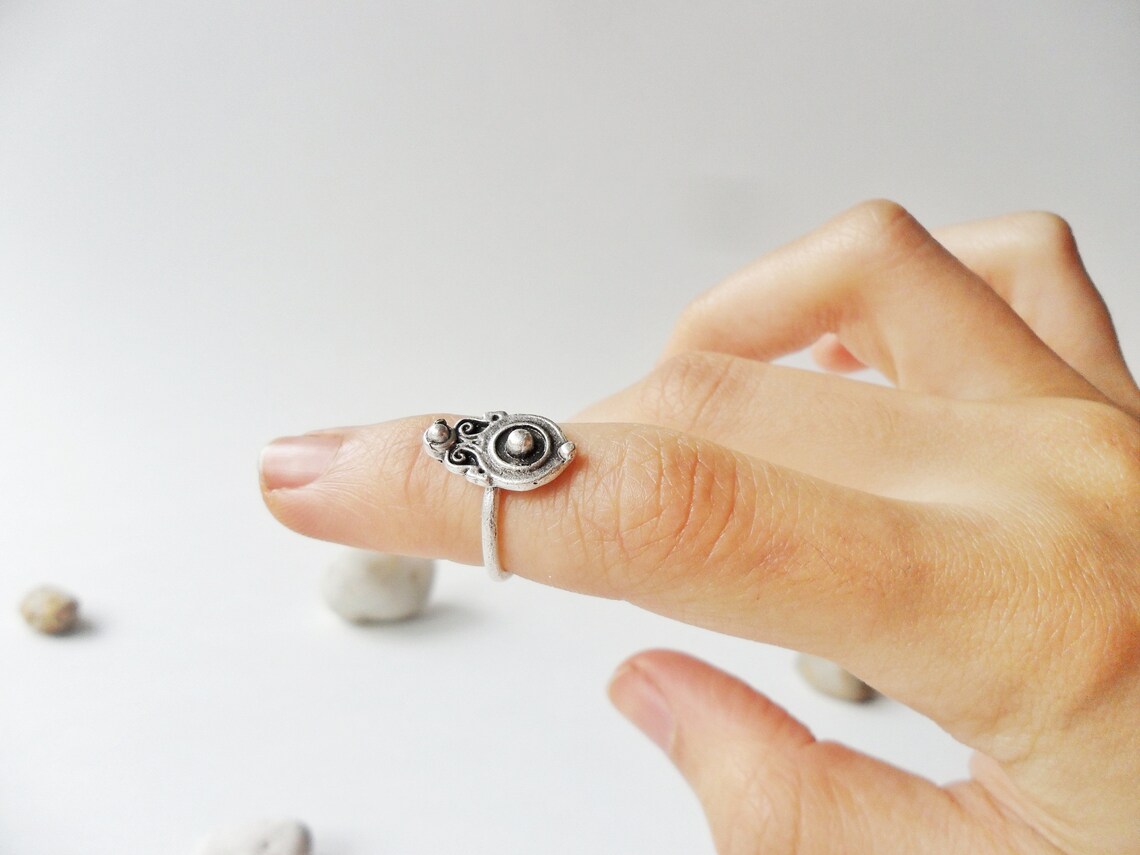 Minimal Stackable Midi Ring Silver Cute Jewelry Pinky - Etsy