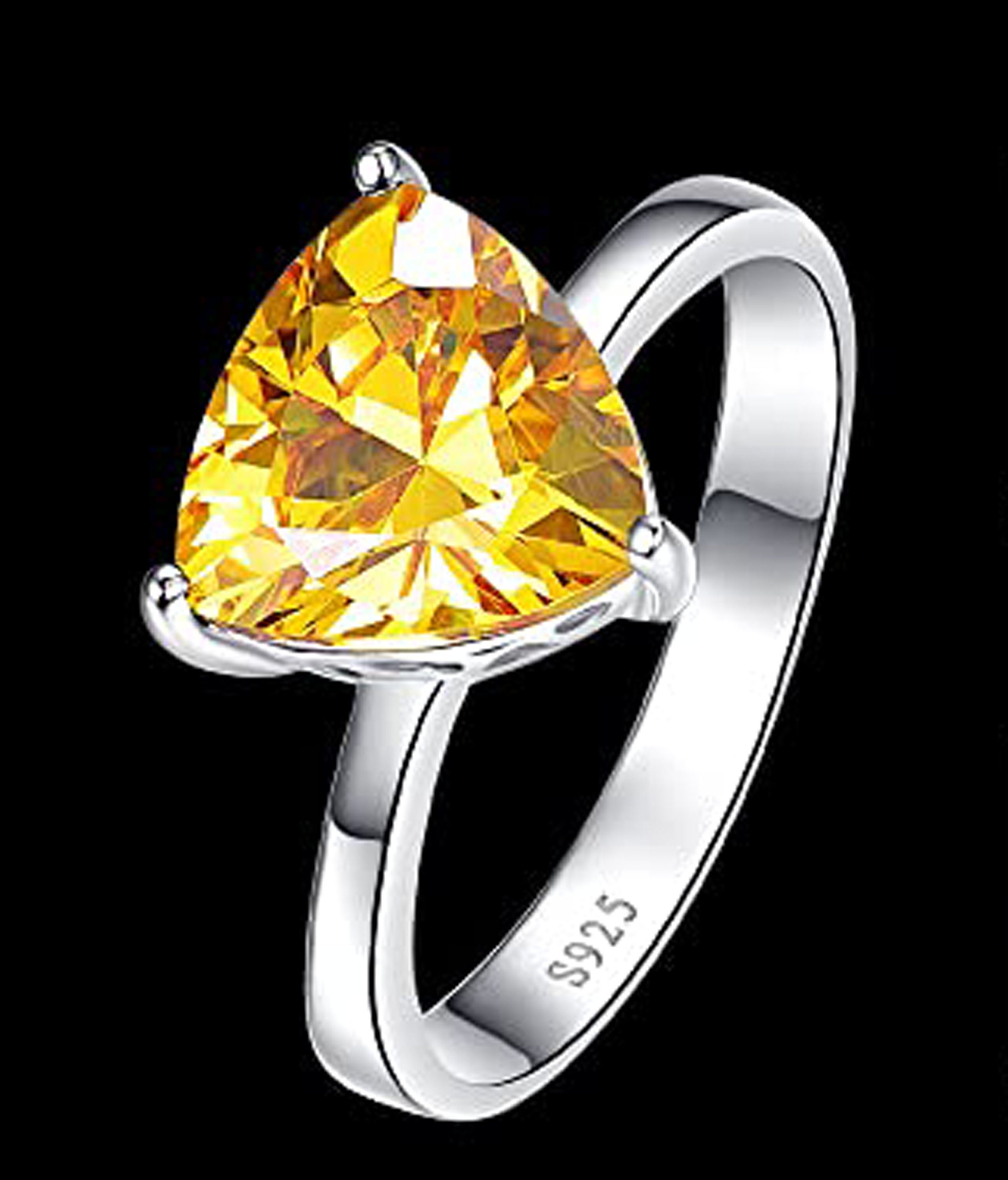 Yellow Topaz Ring 925 Sterling Silver Ring November Etsy