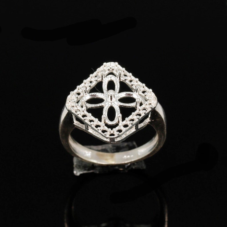 Statement Ring Semi Mount Ring 3x5mm oval Without Stone Ring925 Sterling Silver Ring,Prong Setting Ring,Ready to be set with your Own Stone