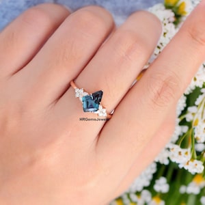 Bague cerf-volant alexandrite en argent sterling : pierre précieuse aux couleurs changeantes