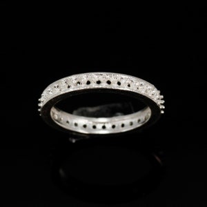 2X2 MM Round Semi Mount Eternity Ring, 925 Sterling Silver Ring, Prong Setting Band, Without Stone Ring, Ready To Be Set With Your Own Stone
