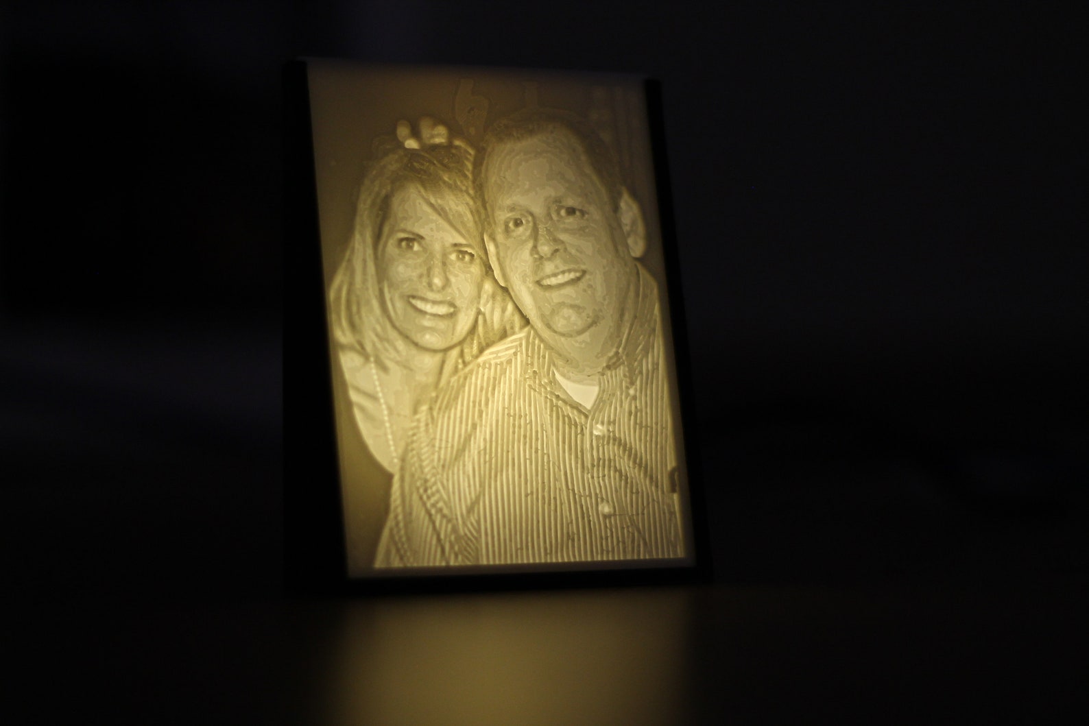 Custom Photo Backlit Lithophane Frame 2 photos Etsy