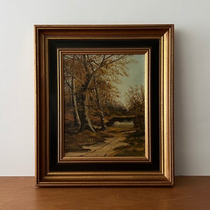 Forest landscape oil painting, forest oil painting, wooded landscape, country landscape, woods landscape, framed landscape, original