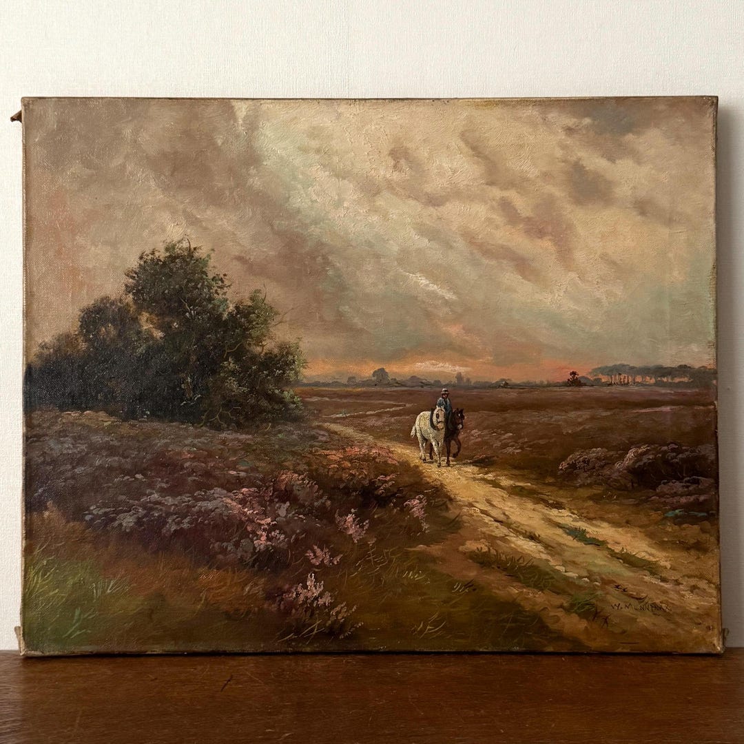 Landscape Oil Painting, Rider Oil Painting, Horses Oil Painting ...