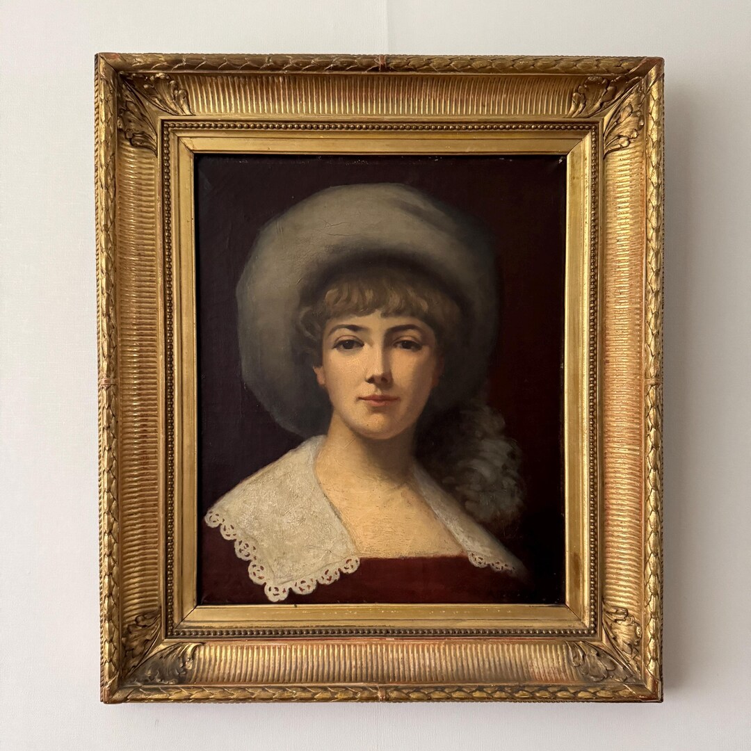 Antique Portrait Oil Painting, Portrait of a Lady, Woman Portrait ...