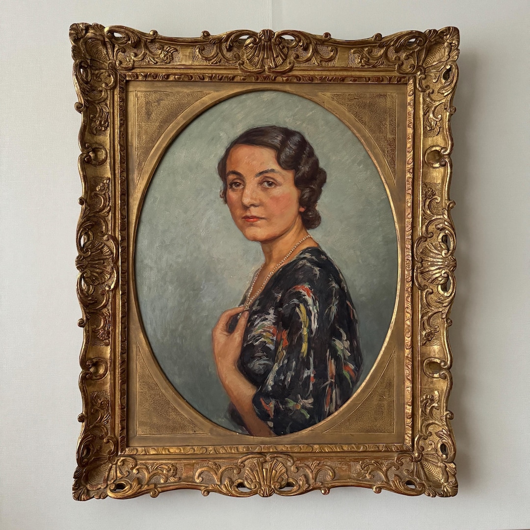 Vintage Portrait Oil Painting, Portrait of a Lady, Woman Portrait ...
