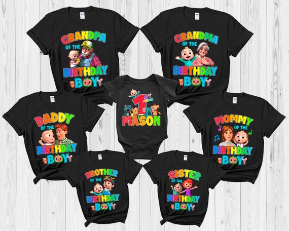 Personalized Cocomelon Birthday Boy Shirt Family Matching | Etsy