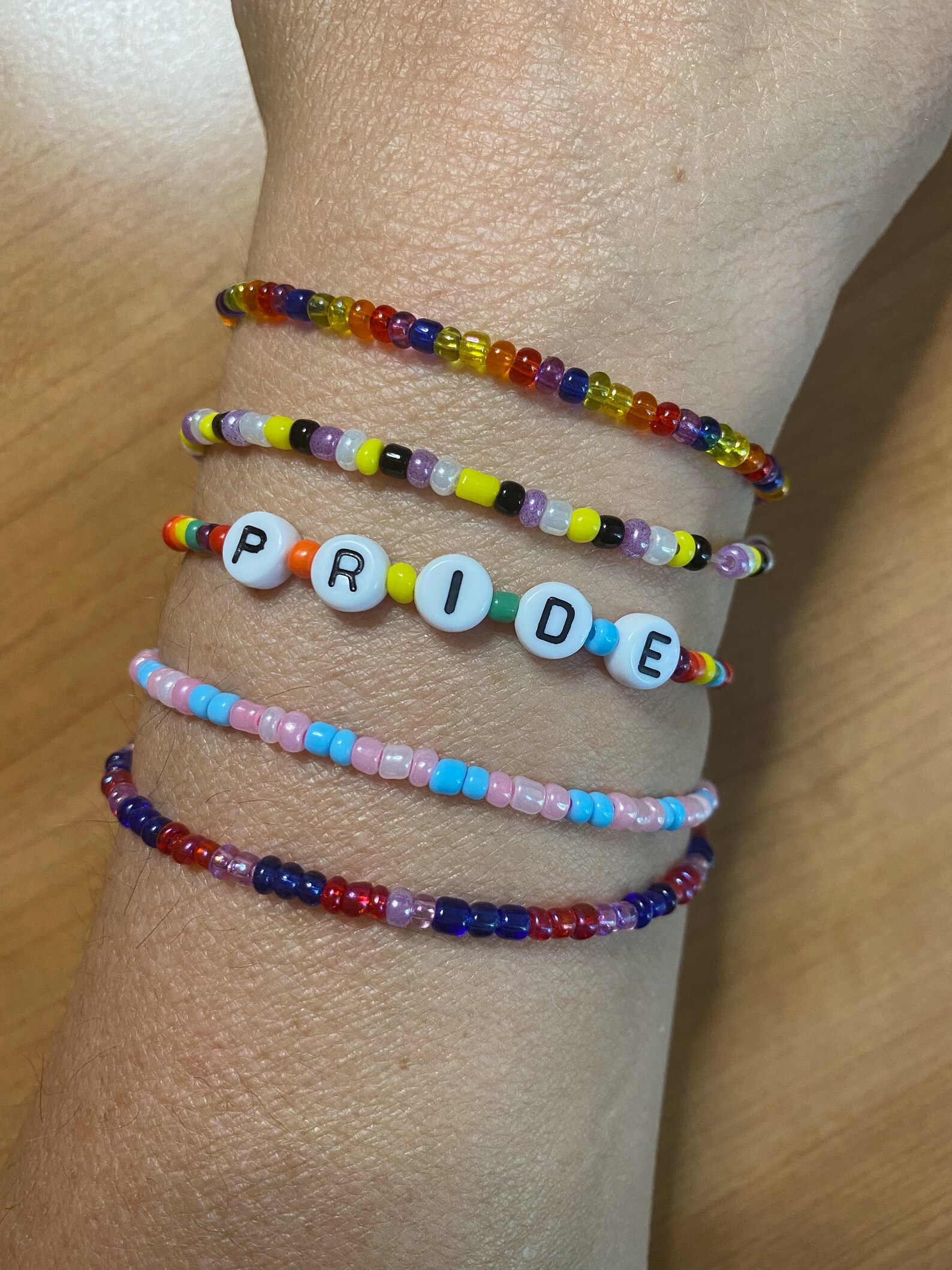 Beaded Pride Flag Bracelets Etsy