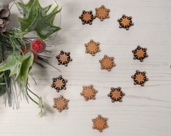 Wooden Christmas Table Confetti, Christmas Table Decorations,  Laser Cut Wood Snowflake Table Confetti, Christmas Table Decor, Table Scatter