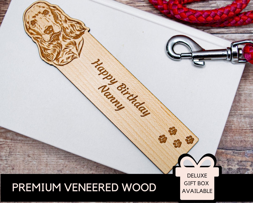 Personalised Wooden Cocker Spaniel Bookmark, Bookish Gift for Dog Lover ...