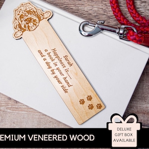 Custom Engraved Wooden Cockapoo Bookmark, Dog Lover Bookmark, Birthday Gift for Cockapoo Owner, Dog Mum Gift, Dog Dad Gift, Cockapoo Gift