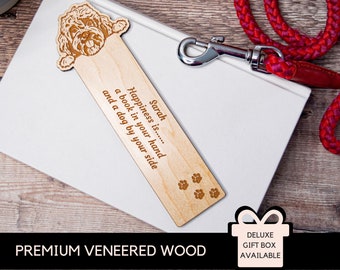 Custom Engraved Wooden Cockapoo Bookmark, Dog Lover Bookmark, Birthday Gift for Cockapoo Owner, Dog Mum Gift, Dog Dad Gift, Cockapoo Gift
