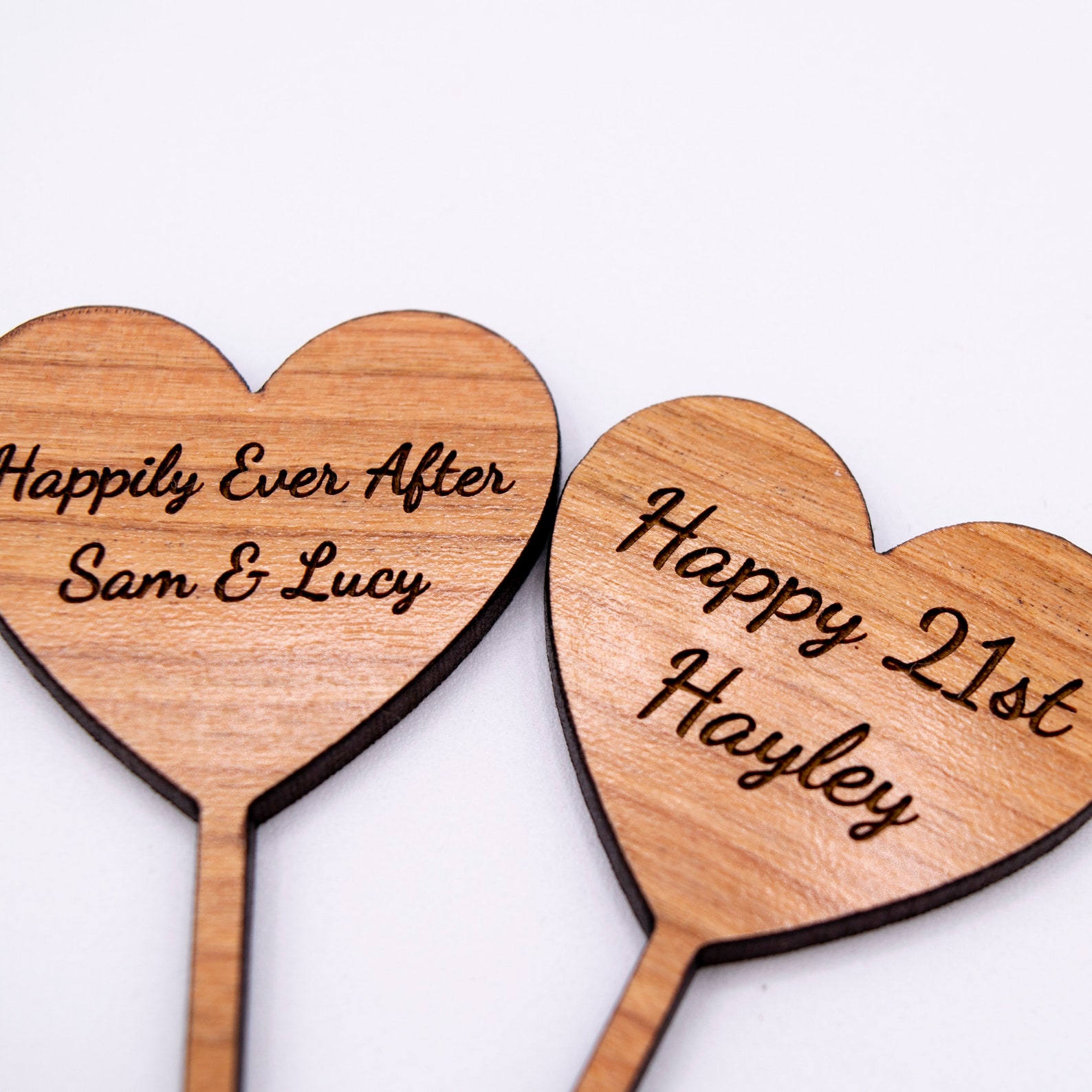Personalised Wooden Cupcake Toppers Wedding Cupcake Toppers Etsy UK