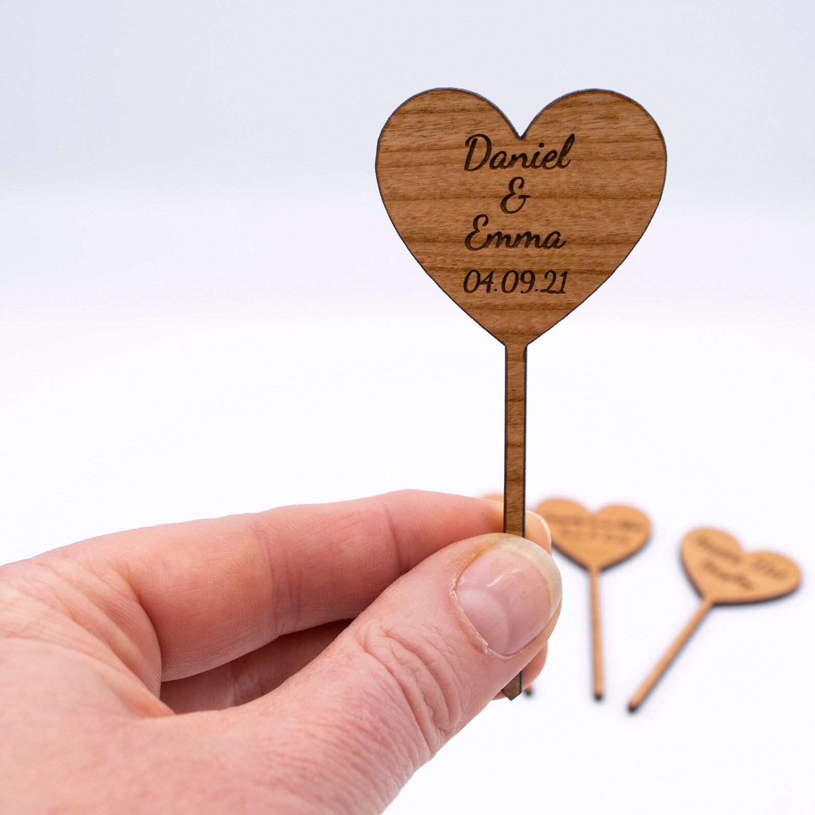 Personalised Wooden Cupcake Toppers Wedding Cupcake Toppers Etsy UK