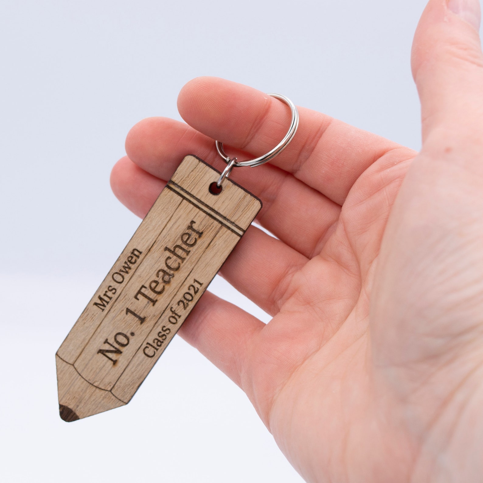 Personalised Wooden Teacher Keyring Teacher Gift Keychain Etsy Australia