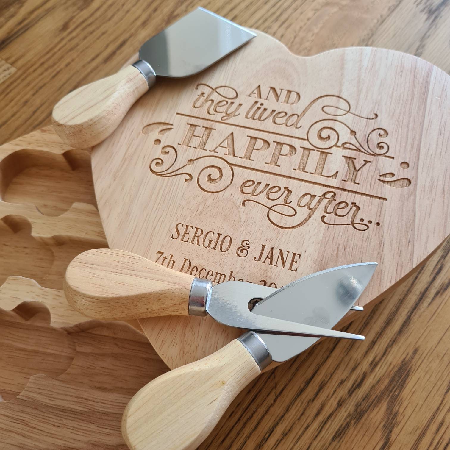 Personalised Cheese Board With Knives Cheese Knife Set Etsy