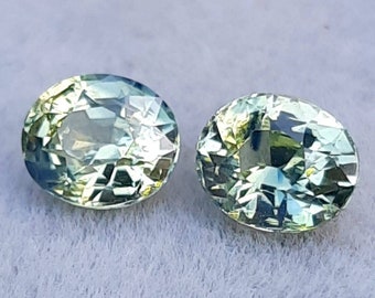 1.65 carat teal sapphire pair for earrings - Loose gemstone - Bi color sapphire - Unheated - Sapphire earrings - Natural sapphire earrings