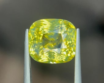 5-karatowy szafir dwukolorowy do pierścionka zaręczynowego - Luźny kamień szlachetny do wyrobu pierścionków - szafir żółto-niebieski - 5-karatowy szafir