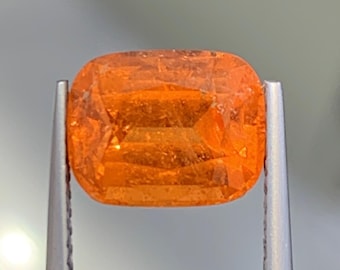 3.58 carat mandarin garnet - Engagement ring - Loose gemstone for ring making - Fanta  gemstone