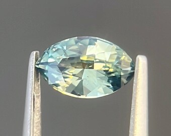 1,05-karatowy szafir syreni do pierścionka zaręczynowego - Luźny kamień szlachetny do wyrobu pierścionków - Dwukolorowy szafir - Podgrzewany - Szafir w kolorze turkusowym