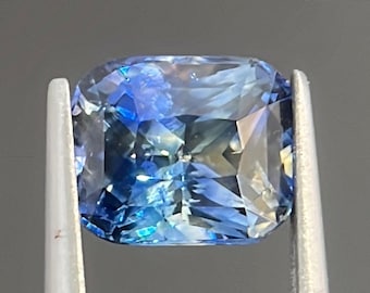 Dwukolorowy szafir o masie 2,60 karatów do pierścionka zaręczynowego - Luźny kamień szlachetny do wyrobu pierścionków - Niebiesko-żółty szafir - Nieogrzewany - Turkusowy szafir