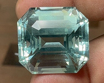 88,80 karatów naturalnego nieogrzewanego akwamarynu - 88-karatowy akwamaryn - akwamaryn o szlifie poduszkowym - nieogrzewany akwamaryn